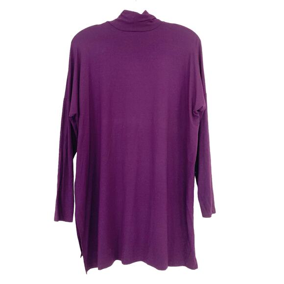 Eileen Fisher Purple Long Sleeve Turtleneck Sz S - Picture 5 of 6